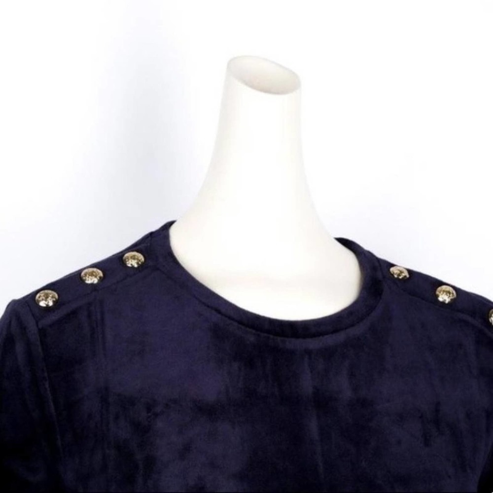 Juicy Couture Regal Sheath Velour Solid Fitted Stretch Dress - Picture 4 of 6